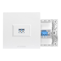 Type 86 concealed gigabit network fiber optic panel direct plug-in dual-core fiber optic socket LC fiber optic socket panel