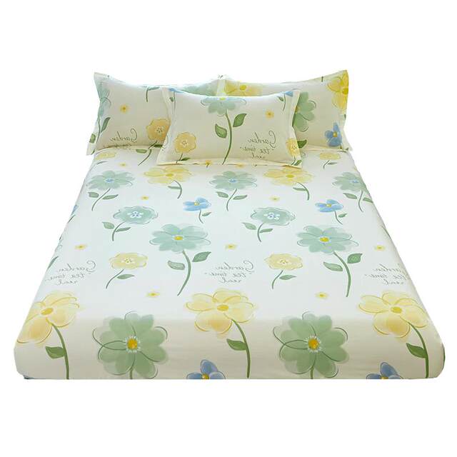 Single piece 100 cotton-inclusive bed sheet