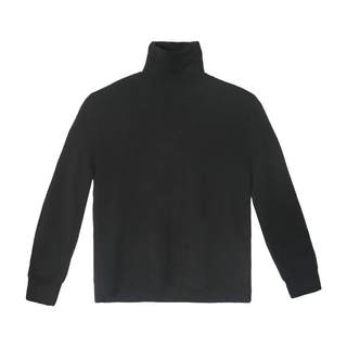 Suéter cálido negro con cuello alto de pu shu