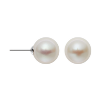 (self-employed) Idogawa Edison natural freshwater pearl earnail female pure silver Australian white akoya ear decoration autumn and winter