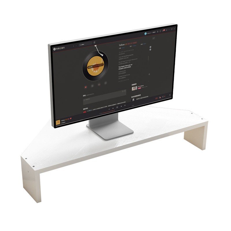 Corner monitor heightening storage rack
