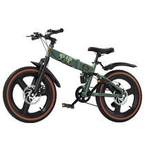 Permanent folding bicycle childrens 6-12-15-year-old boy and girl variable speed shock-absorbing mountain bike
