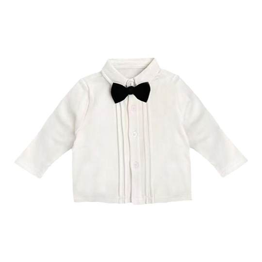 儿童Polo衫婴童周岁礼服领结衬衫长袖男宝宝英伦风绅士礼服秋款潮