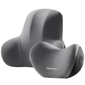 Car headrest waist and waist set waist protection neck pillow