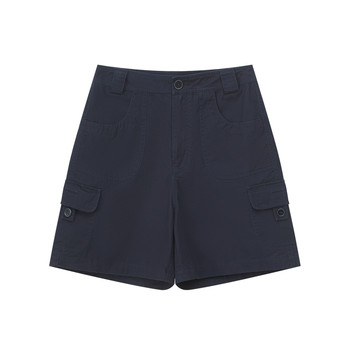 Multi-pocket american workwear five-point shorts for women to wear summer