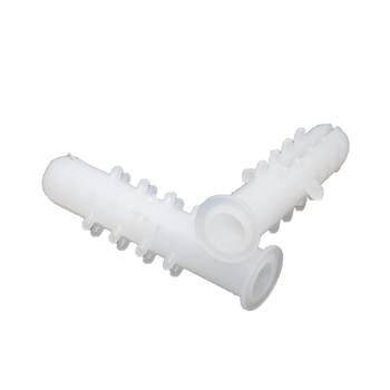 Plastic expansion screws round white barbed lenosm