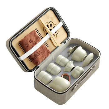 Ru kiln travel tea set outdoor portable