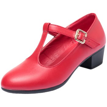 Spring and autumn low-heel shallow mouth middle-aged versatile women's leather shoes