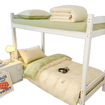 Muji student dormitory bed three-piece set 100 pure cotton single bed quilt cover sheet bedding 4