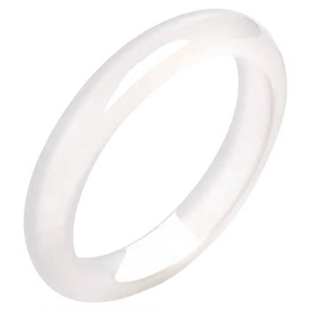 Glass chalcedony white moonlight circle tire bracelet