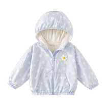 David Bella Childrens Hooded Jacket 2024 New Spring and Autumn Girls Printed Top Baby Casual Childrens Clothing