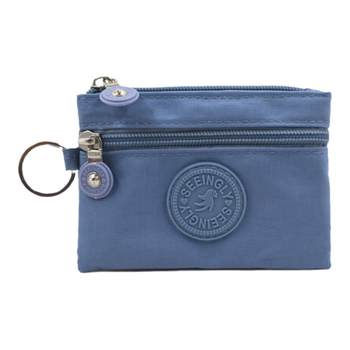 Nylon fabric simple double-layer coin wallet for girls