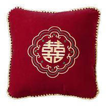 Happy character pillow wedding couple newlywed living room sofa red pillow wedding bed cushion wedding room decoration