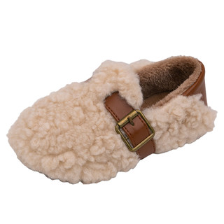 Girls' wool shoes 2022 Winter new children's shoe girl princess cotton shoe two cotton and velvet baby bean shoes