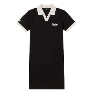 【自营】MLB翻领连衣裙女装撞色休闲直筒裙时尚运动T恤3FOPB0253