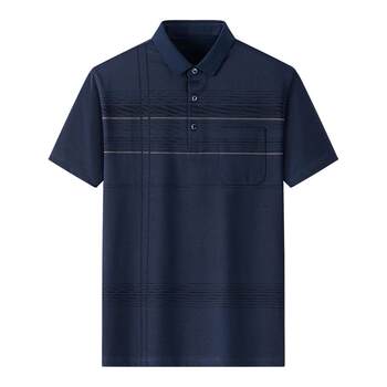Men's short-sleeved breathable pique mesh t-shirt polo shirt