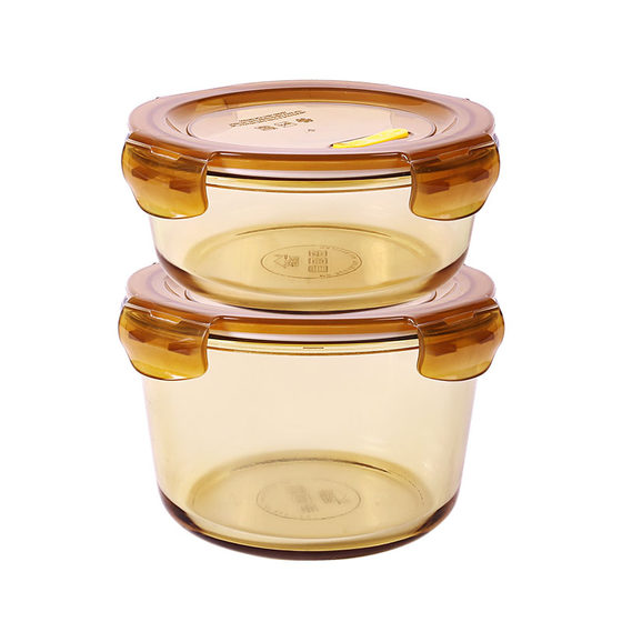 Noodle bowl heat-resistant glass lunch box for microwave heating special office workers' freshness box sealed round urinary box