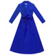 Solid color cashmere coat extra long knee-length woolen coat