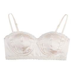 Xinbangbang Bra French lace satin shell cup underwear for women with small breast, push-up bra without rims