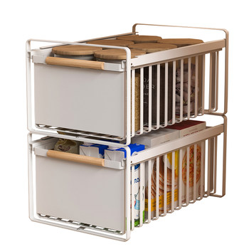Kitchen cabinet pull basket bathroom sink storage rack