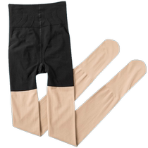 Spliced ​​stockings bare legs artifact womens autumn and winter anti-exposure three-in-one anti-wolf belt safety pants plus velvet thickened pantyhose