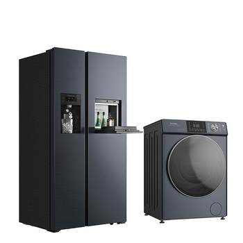 Automatic ice making direct drive inverter drum washing machine