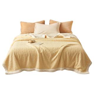 Muji double-sided milk plush blanket for winter