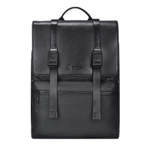 Hush Puppies Backpack Mens Fashion Commuting Computer Bag New Business Casual Large Capacity Genuine Leather Backpack Mens Bag