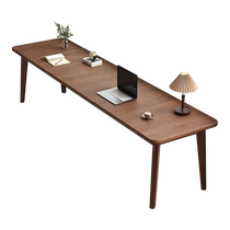 Double long desk bedroom home light luxury modern long table simple computer desk solid wood leg workbench