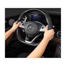 Mubao car suede leather steering wheel cover summer sweat-absorbent anti-slip ultra-thin D-type cassette handle cover for all seasons