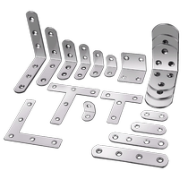 Stainless steel corner code 90 degree right angle fixer angle iron L-shaped triangle iron bracket shelf support hardware connector piece t