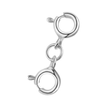 S925 sterling silver double-head buckle necklace buckle bracelet joint buckle connector jewelry buckle spring buckle ອຸປະກອນເສີມ DIY