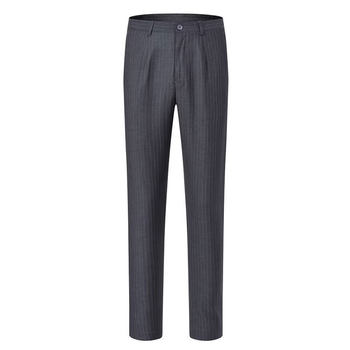 Bank of china women's navy blue striped trousers
