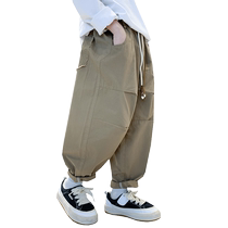 Boy pants spring autumn style casual pants 2024 new spring children handsome childrens spring clothes boy fried street long pants