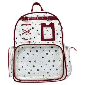 Japanese star transparent female student's shoulder bag