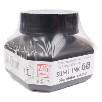 Kuretake Manga Ink White Ink Correction Masking Highlight Ink Black Ink Painting Special Sumi Masking Fluid Painting Ink Waterproof Quick-Drying Alcohol-Resistant Watercolor Outlining Oil Ink