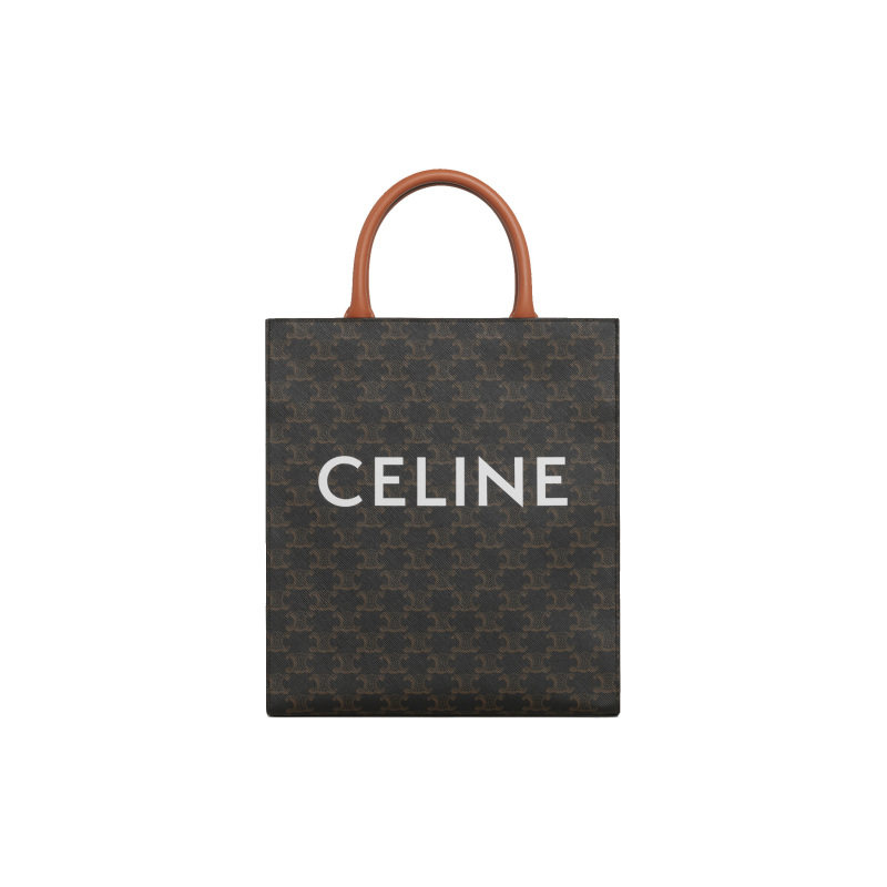 9.5新Celine/思琳Cabas牛皮革黄褐色女款小号托特包单肩包图片