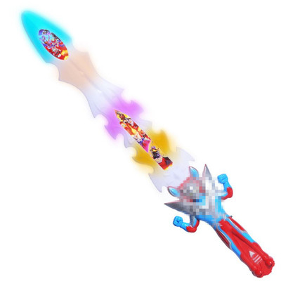 Flash sword laser weapon sword children's sword deformation electric glow flash rolling gun boy toys