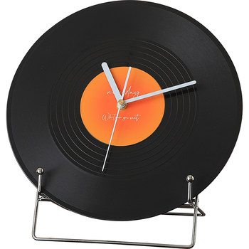 Medieval style retro vinyl record tv cabinet decoration desktop clock ornaments living room home high-end niche