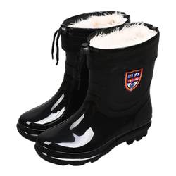 Pull-back rain boots for men, high tube, medium tube, short tube, low-cut velvet rain boots, non-slip waterproof shoes, overshoes, rubber shoes, water boots for men