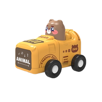 Press Cartoon Animal Racing Engineering Vehicle Inertia Sliding Toy Car Model Childrens Educational Toy Childrens Day Gift
