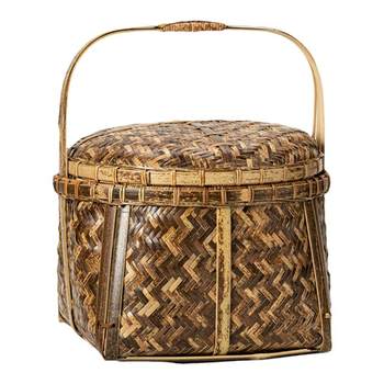 World mingzhuang zizhu tea set storage basket basket