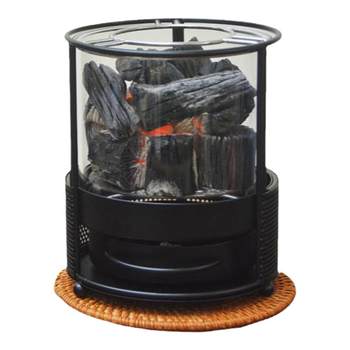 A stove with a fire burner around the stove and a charcoal stove