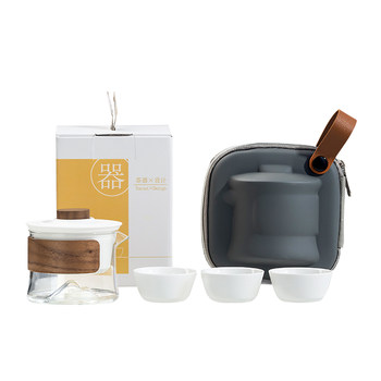 Outdoor myanmar glass travel tea set