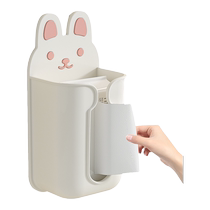Tissue box wall-mounted punch-free bathroom waterproof face towel storage toilet kitchen household toilet paper paper box