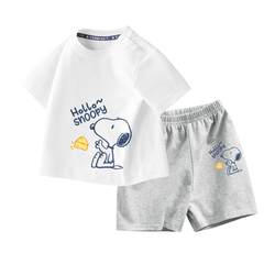 Snoopy boy short-sleeved suit boy infant thin t-shirt one-year-old summer baby child ເຄື່ອງນຸ່ງເດັກນ້ອຍ summer