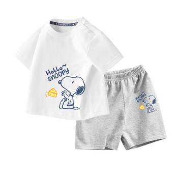 Snoopy boys cotton suit summer ເສື້ອຍືດແຂນສັ້ນ