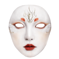 Original soul crop mask female ancient style full face poppy Chinese style Hanfu cos two-dimensional emotional live broadcast props