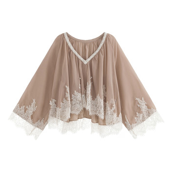 ສິ້ນໄໝລາວ chiffon top lace suspender