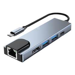 Thunder Port Typec에서 5-in-1 USB 네트워크 포트 독